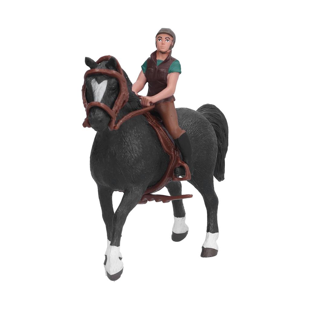 Pferd Rodeo Figur Kinder Kind Simuliertes Bauernhofpferd Reiter Modell Spielzeug Geburtstagsgeschenk Schmuckstück Grüner Reiter