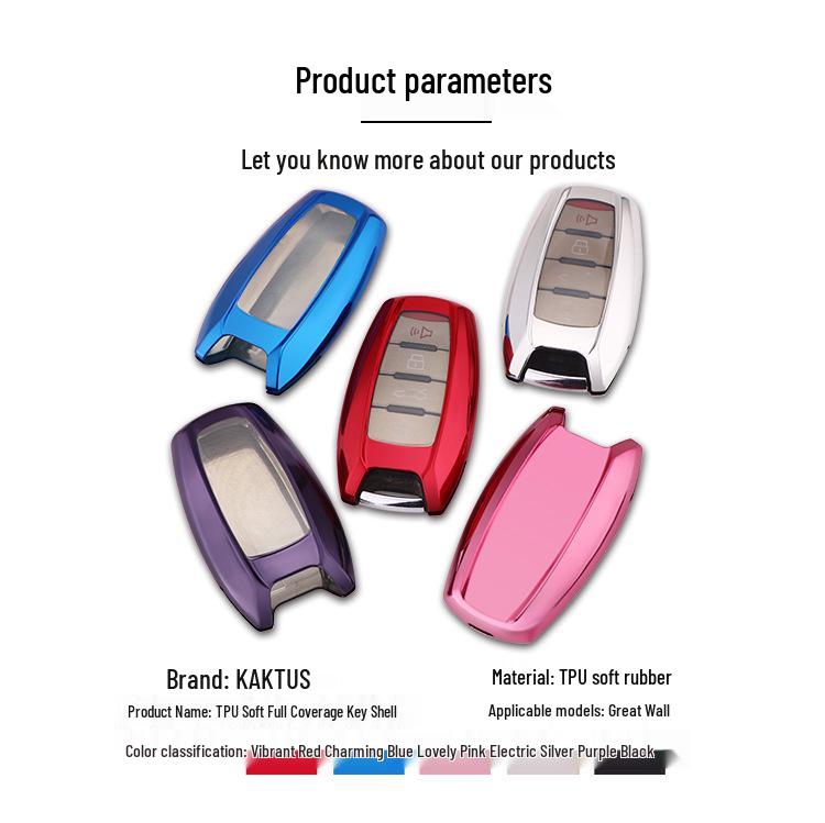 KAKTUS Key Case for Great Wall Haval H6 Coupe, H2S, M6F5, H4, F7X, and Sports Models