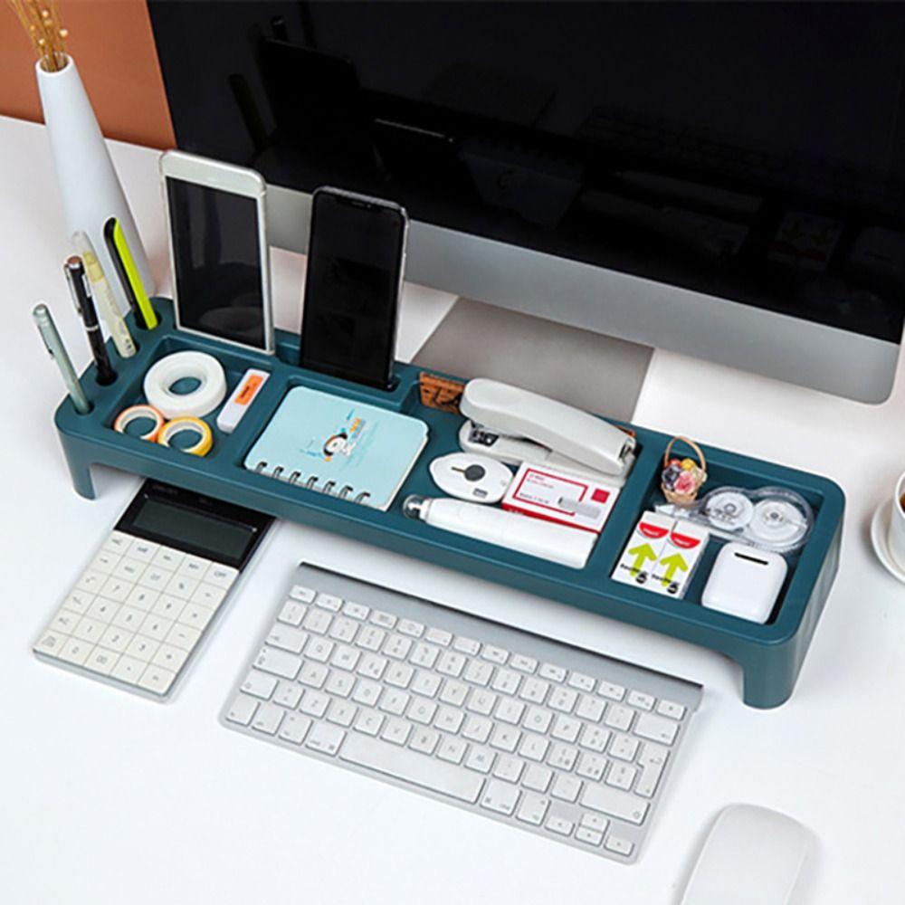 Birou din plastic Raft de depozitare pentru tastatură Raft multifuncțional pentru depozitare cosmetice Acasă/Birou