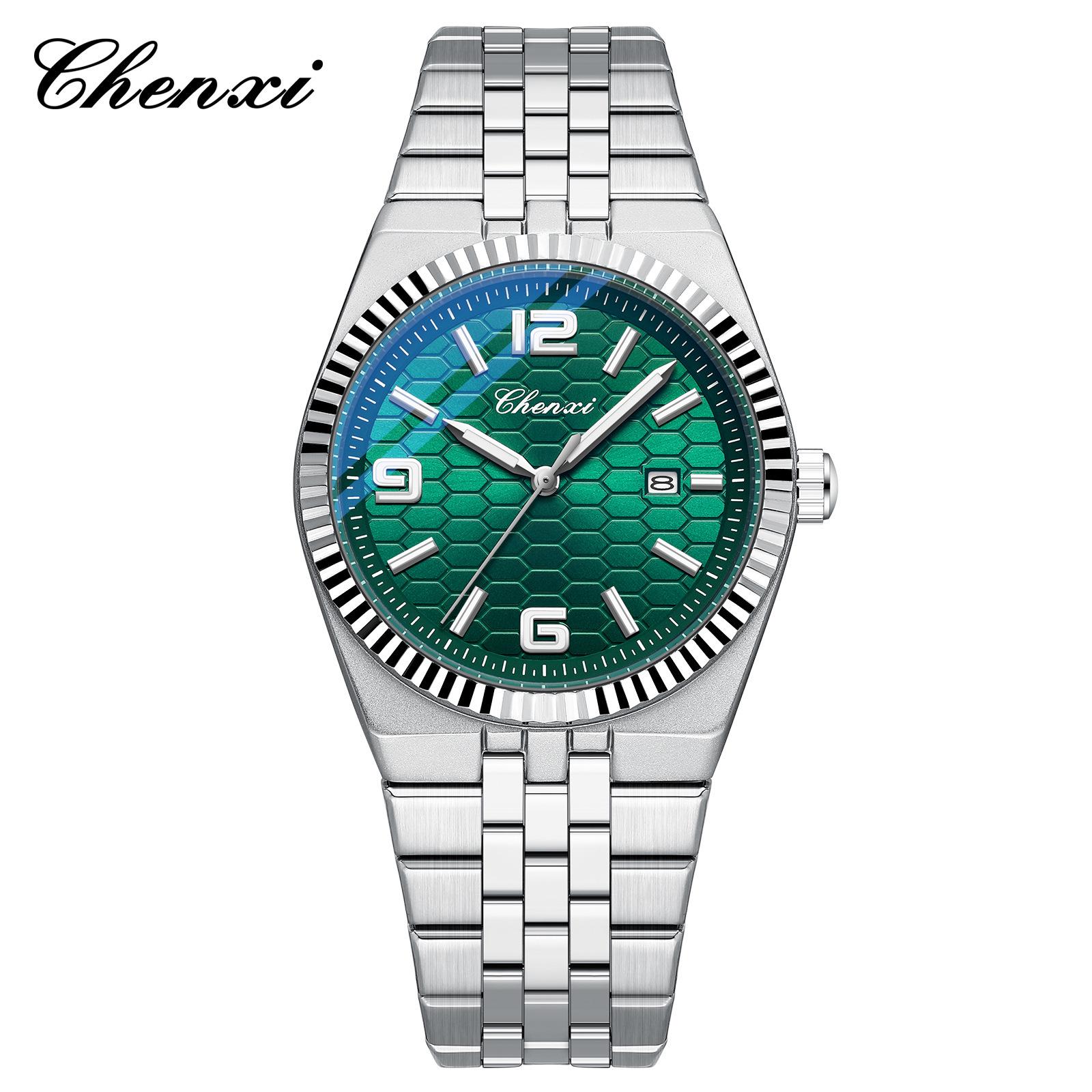 

CHENXI Men s High-Value Waterproof Calendar Quartz Watch with Steel Band - Popular Style