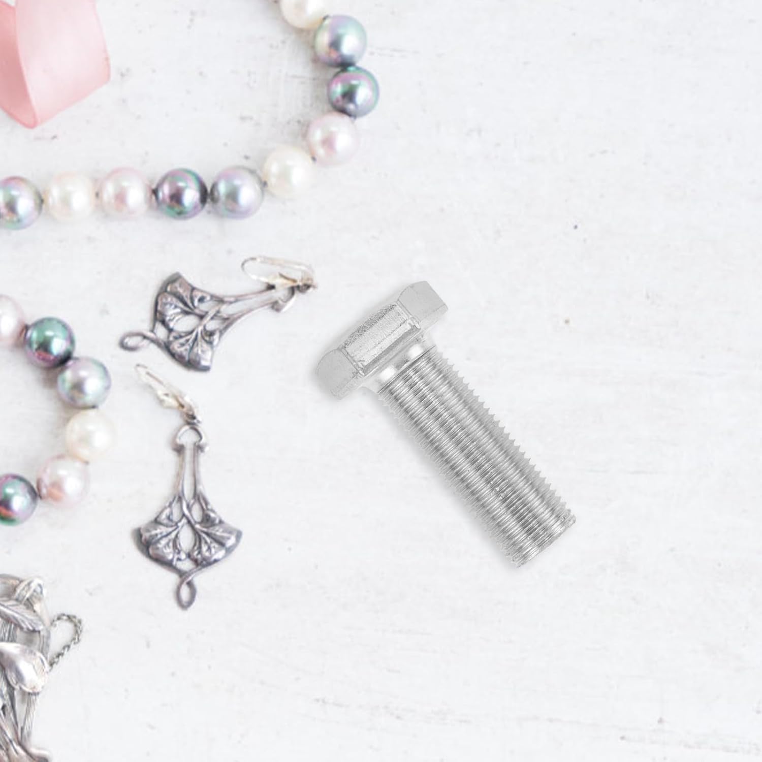 

Housoutil Box Money Small Container Discreet Screw Jewelry Safe Storage Hider Secret Compartment Fake Bolt 5.4X2.3X1.4CM серебряный