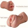 3 In 1 Pocket Pussy Male Masturbator Lifelike Face Sex Doll Realistic Textured Mouth Vagina Tight Anus Deep Oral Adult Sex Toys for Men Masturbation
