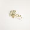 Bo Xin Yun Elegant Zircon Ginkgo Leaf Brooch with Freshwater Pearls and White Jade