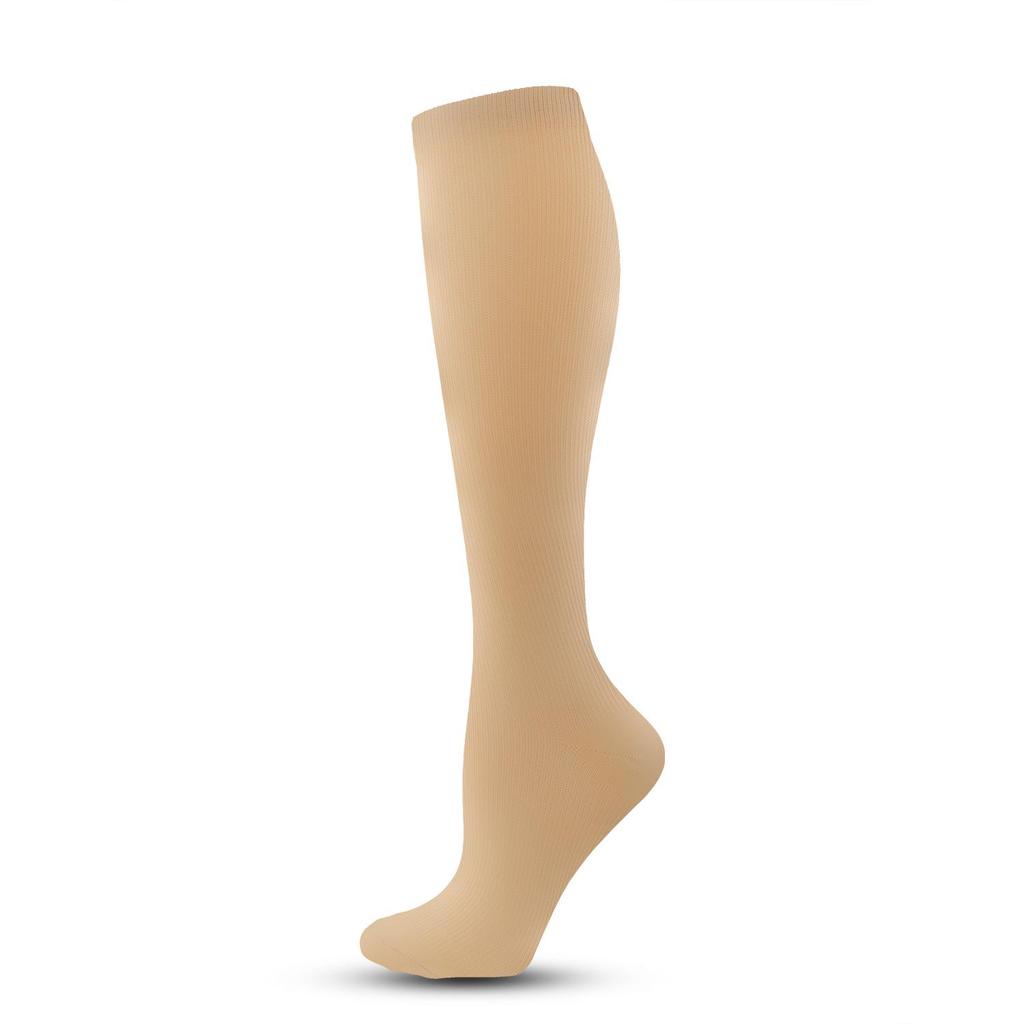 Unisex Outdoor Lauf- und Radsport Kompressionssocken - Lang, einfarbig, elastische Wadenstütze.