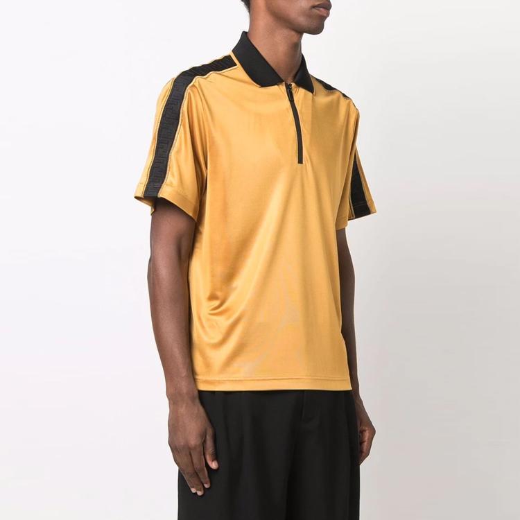 FENDI Polo Shirts Men's Yellow Polo Collar Moderate Straight Fit FAF641AGJRF08HW