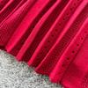 Sommer Damer Elegant V-hals Enkeltspent Strikket Futteral Genser Lang Maxi Fishtail Kjoler