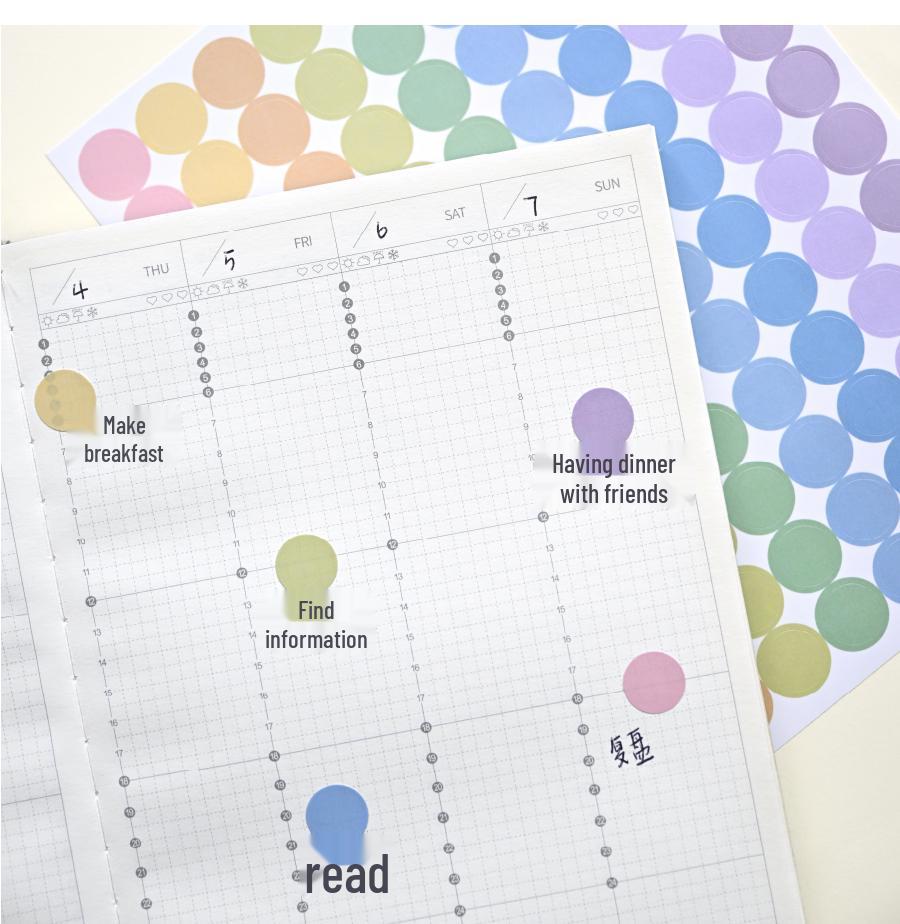 Colorful Self-Adhesive Numbered Dot Stickers for Kids - Round Index Labels for Kindergarten