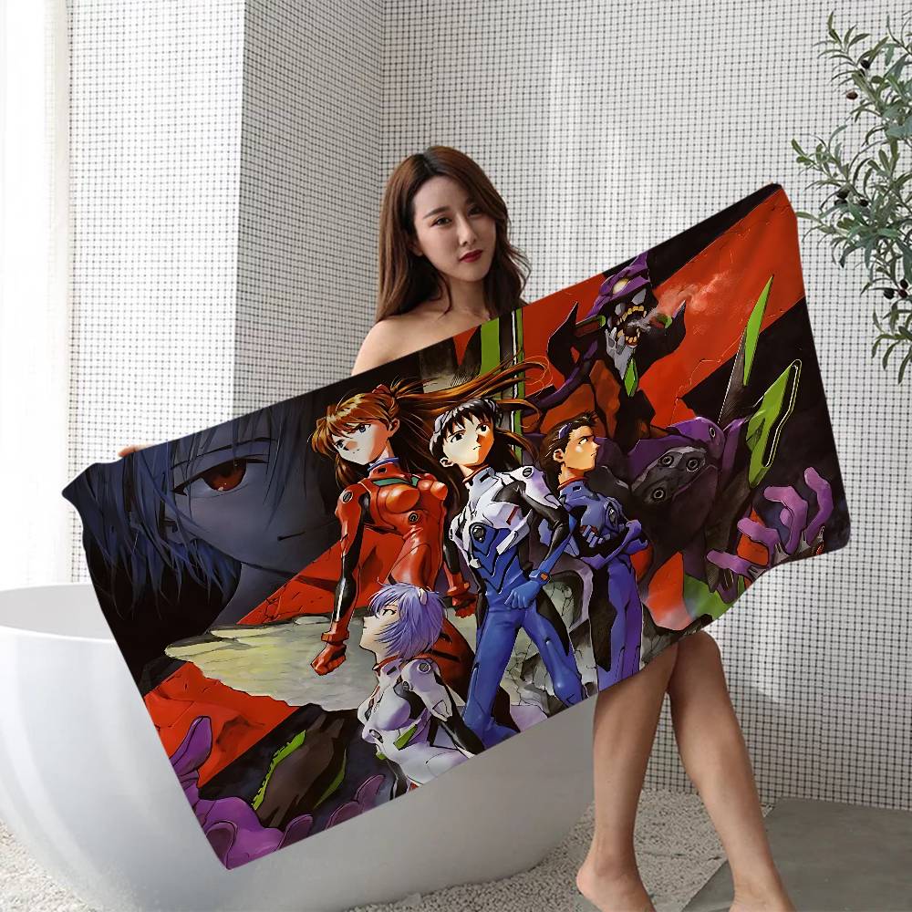 Hot N-Neon G-Genesis E-Evangelion Beach Towel for Girl Microfiber Quick Dry Sand Free Beach Yoga Spa Gym Pool