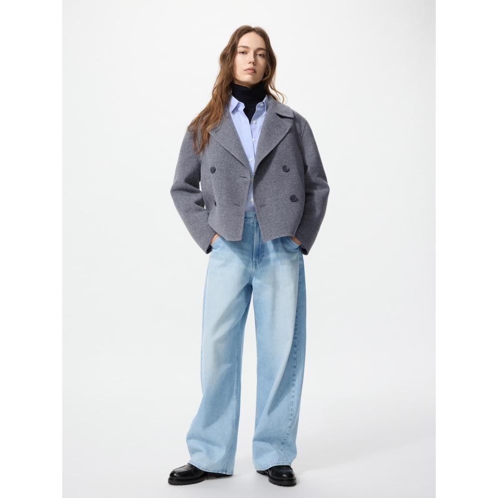 Uniqlo Double Face Short Coat  Relaxed Fit 