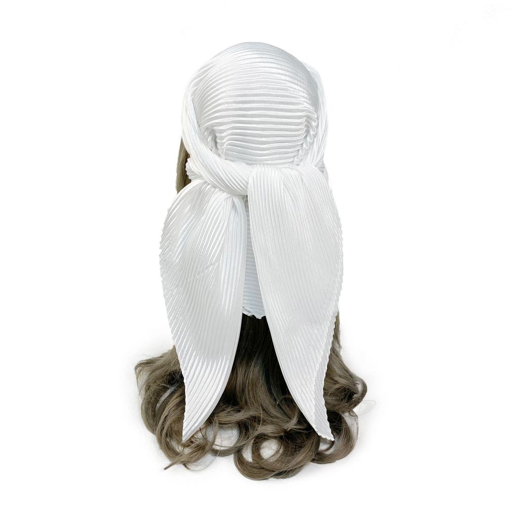 Fashionable New Versatile Headscarf Large Square Scarf Solid Color Scarf Women'S Simulated Silk Satin Scarf