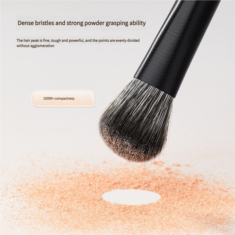 Professional 5 Piece Soft Bristle Eyeshadow Brush Set for Eyeliner, Under Eye Detail, Precision Makeup Tools, Black