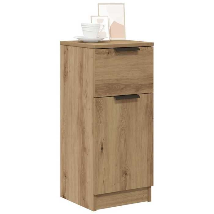 VidaXL Buffet chêne artisanal 30x30x70 cm bois d'ingénierie, armoire, meuble de rangement, organisateur de maison, placard, 856953