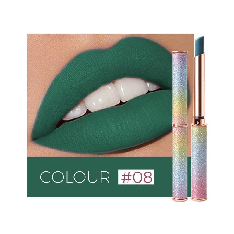 VIBELY Starlight Sparkle Matte Lipstick Dip-in-Cup, No-Fall Crushed Diamond Lipstick