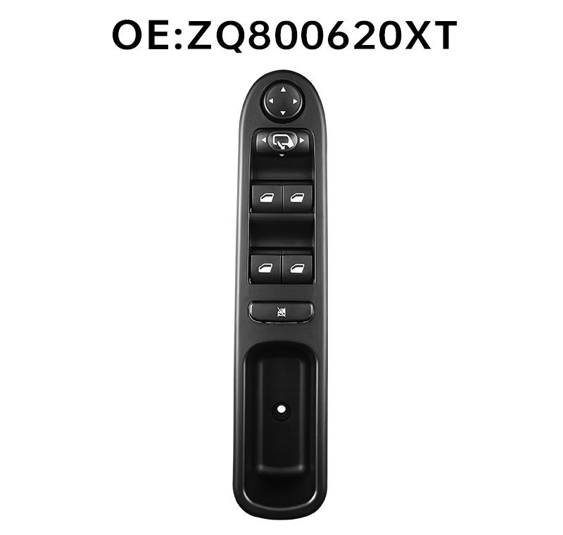 ZQ800620XT Electric Folding Front Left Window Switch for 08-13 Peugeot 307 Matte Black