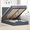 VidaXL Ottoman Bed Frame and Mattress Dark Grey 120x200 Cm Velvet, Bed Frame, Upholstered Bed Frame, Bed Frame 3314385