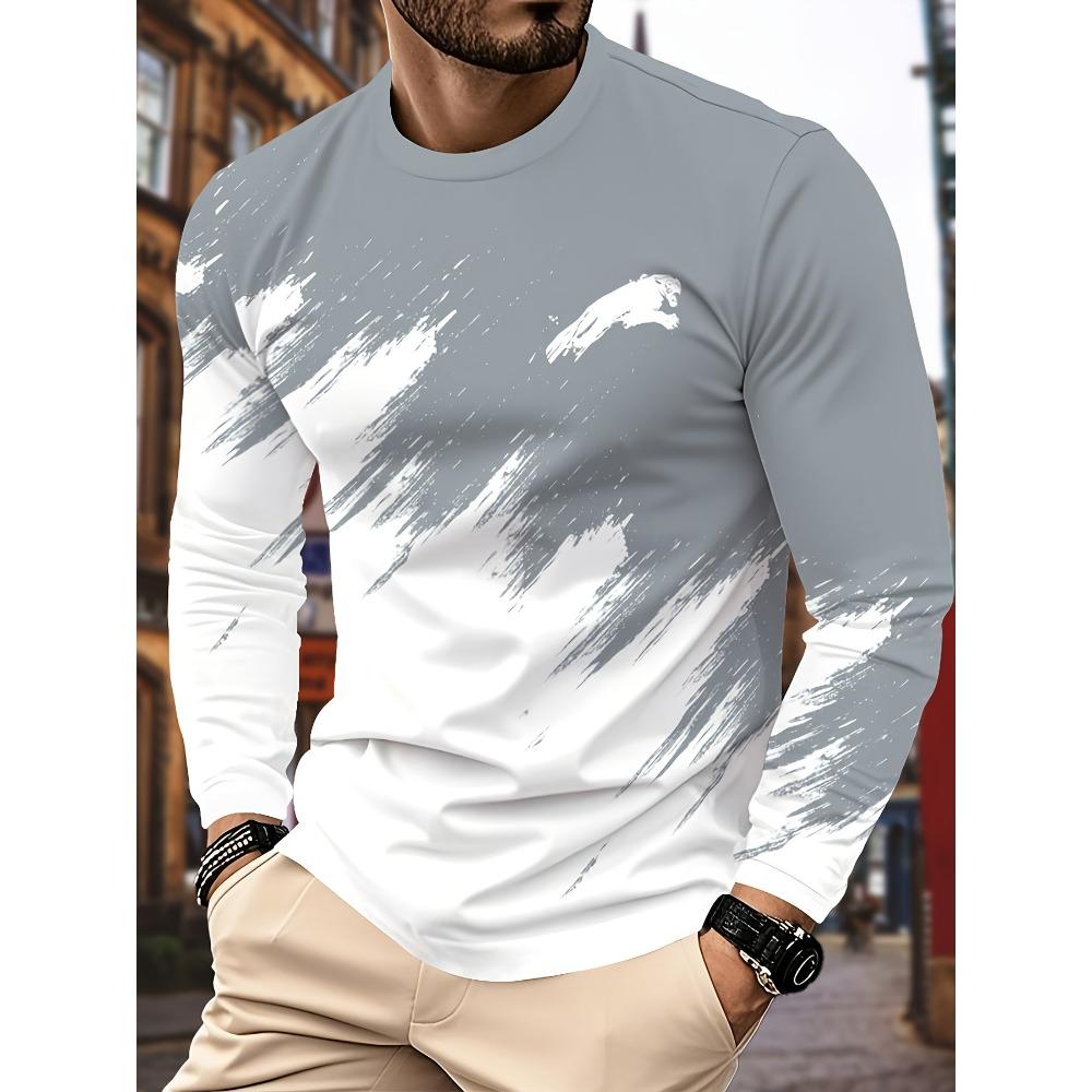 Men's fashion casual round neck long sleeves