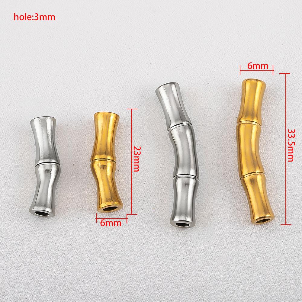 2pcs 5pcs Stainless Steel Connector Curved Slub Tube Jewelry Making Gold Color Straight Beads Bracelet Necklace Jewelry Finding