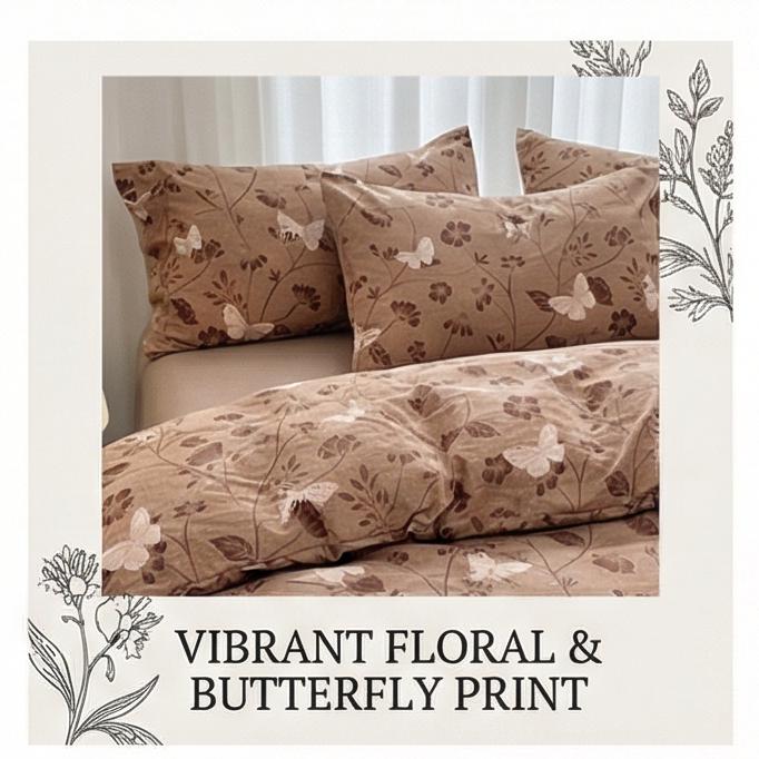 100% Bomull Naturlig Hampa Fyradelat Set - Klass A Tjockt och Lyxigt Retro Knäppt Ren Bomull Örngott och Lakan Set för Sängen.