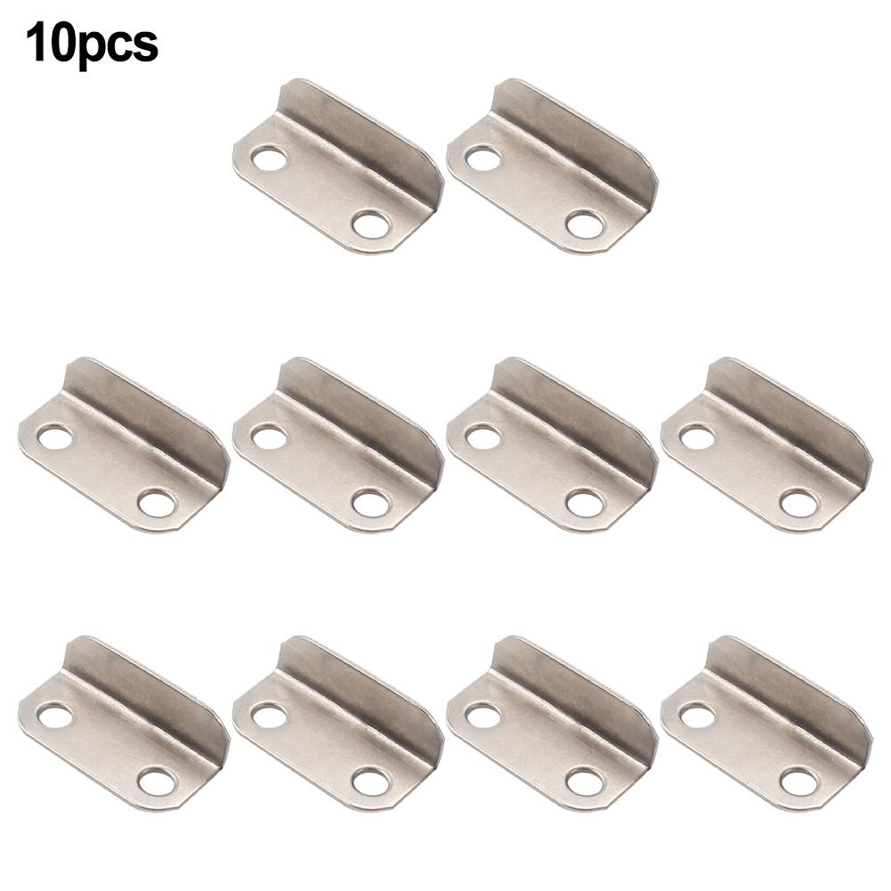 Lock Accessories L-shaped Right Angle Steel 10pcs/set L-shaped Right-angle Seven-character Silver For Office Drawer