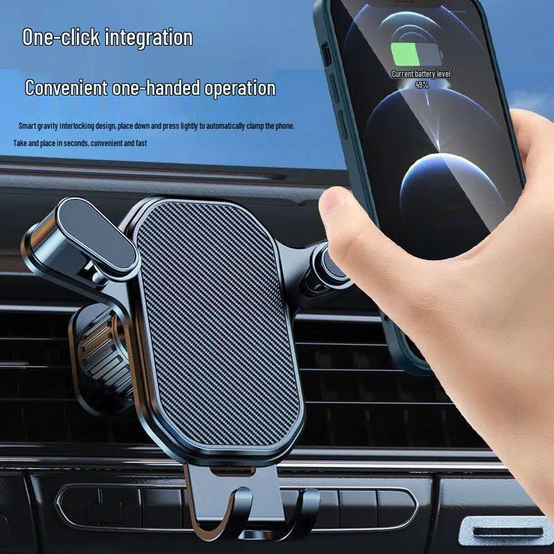 Universal Clip-On Gravity Phone Holder for Car Air Vent Navigation
