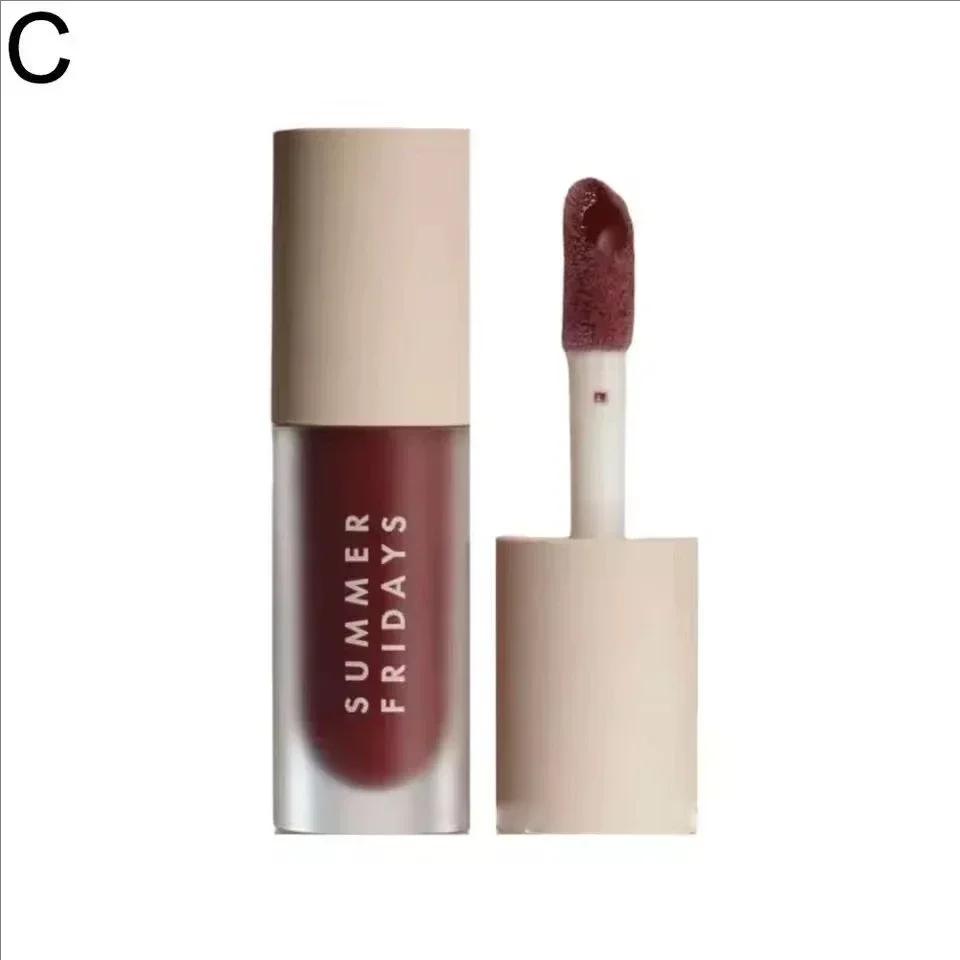 Summer Fridays New Dream Lip Oil Beige Lip Balm Smooth Soft Tube Mirror Lipstick Gloss Set Moisturizing Transparent Makeup Set