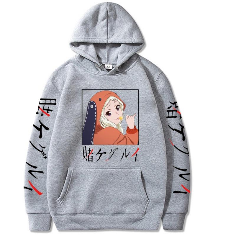 Kakegurui Japanese Animation Men's Hoodie Vintage Unisex Pullover Men Vintage Graphic Hoody Tops Oversize Clothing
