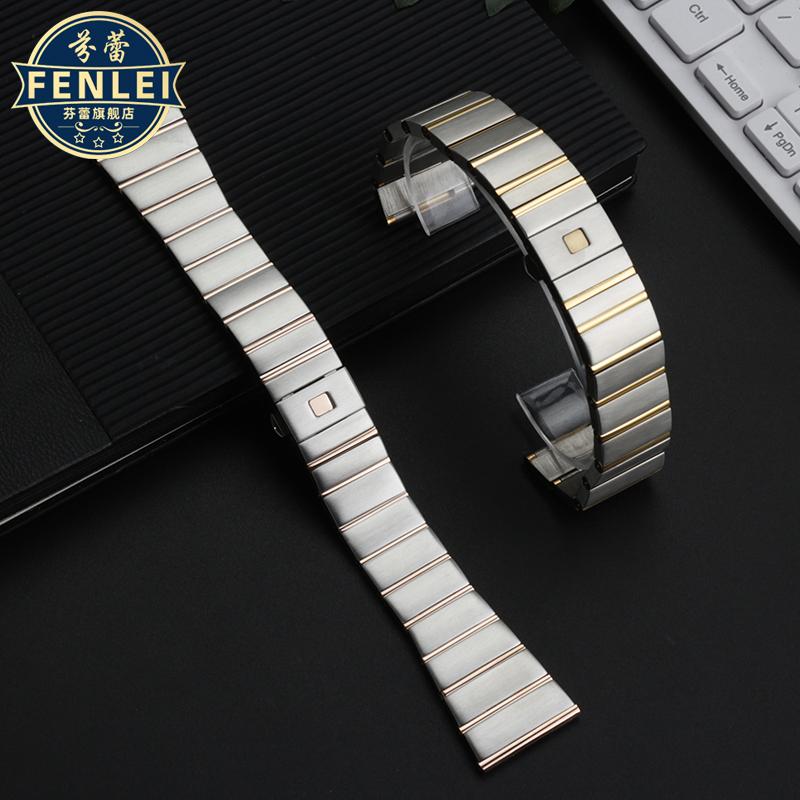 Für Omega Double Eagle Stahlarmband Constellation Serie Armband Herren und Damen Uhrenarmband Metallzubehör 17MM 23MM 25MM
