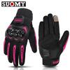 Suomy Women Pink Motorcycle Gloves Summer Lady Motocross Breathable Racing Gloves Motorbike Bicycle Cycling Riding Glove for Men