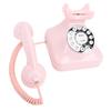 Retro Telefon Obrotowy z Tarczą Czysty Głos Przechowywanie Numerów Vintage Telefon Stacjonarny Staromodny Telefon Przewodowy do Domu Kawiarni
