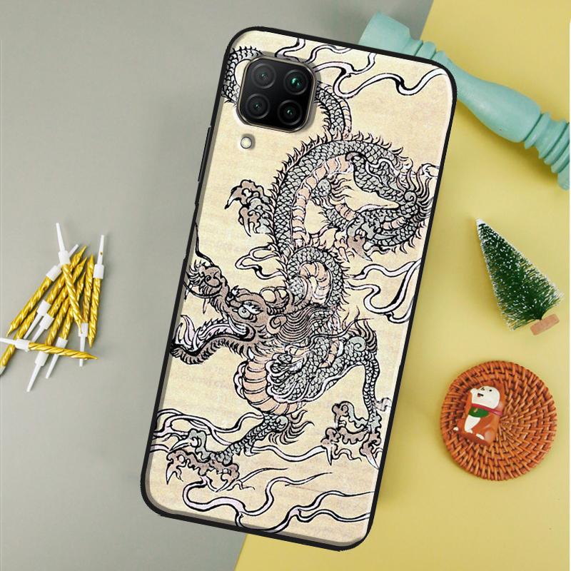 Chinese Dragon For Huawei Nova 9 10 SE Y91 Y61 Y90 Y70 Y60 Y72 12s 12i 11i 7i 8i P60 Pro P30 P40 Lite Case