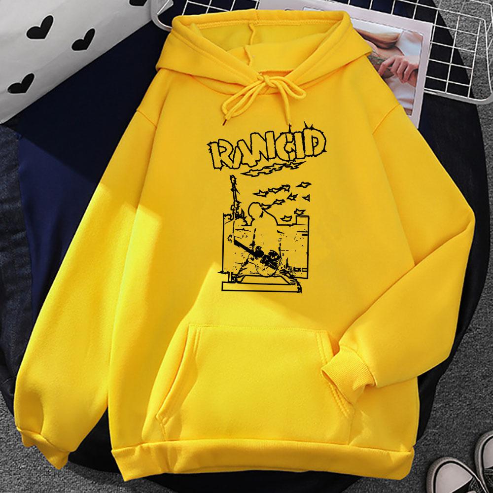 Fashion Rock Band Rancid Hoodies Men Casual Streetwear Sweatshirts Sudaderas Hombre Graphic Clothes Hooded Winter Hoodie