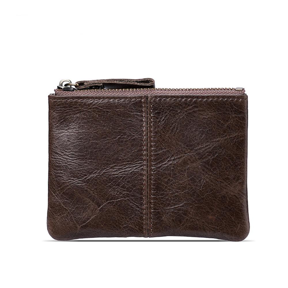 Retro Men's Short Wallet Zipper Pocket Purse Fashion Credit Card Case  Outdoor