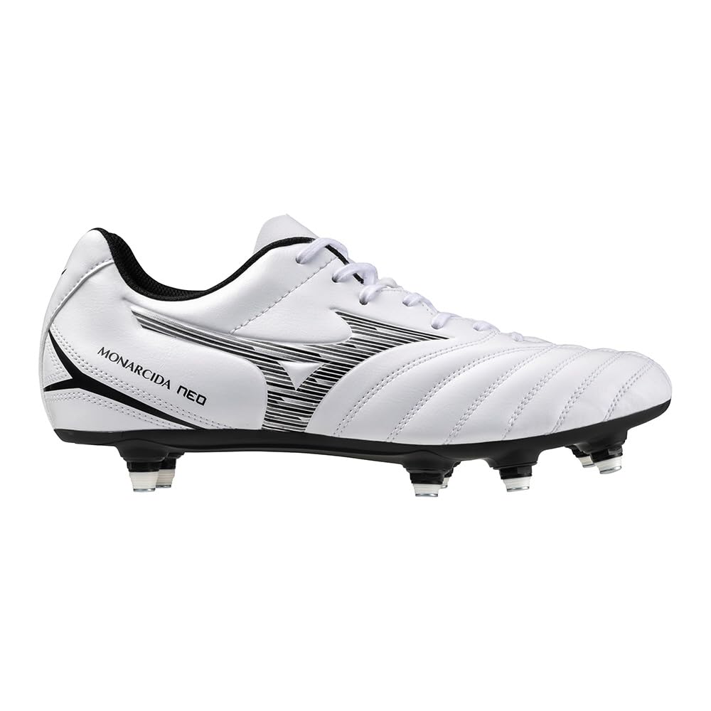 Mizuno Monarcida NEO 3 SELECT SI Soccer Club 3E Cleats, Football, Wide, Lightweight, Rugby, White/black, 27.5 Cm,