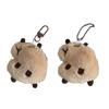 Cartoon Capybara Plush Keychain With Squeaky Sound Bag Pendant Soft Practical Decoration Accesories For Bags And Keys