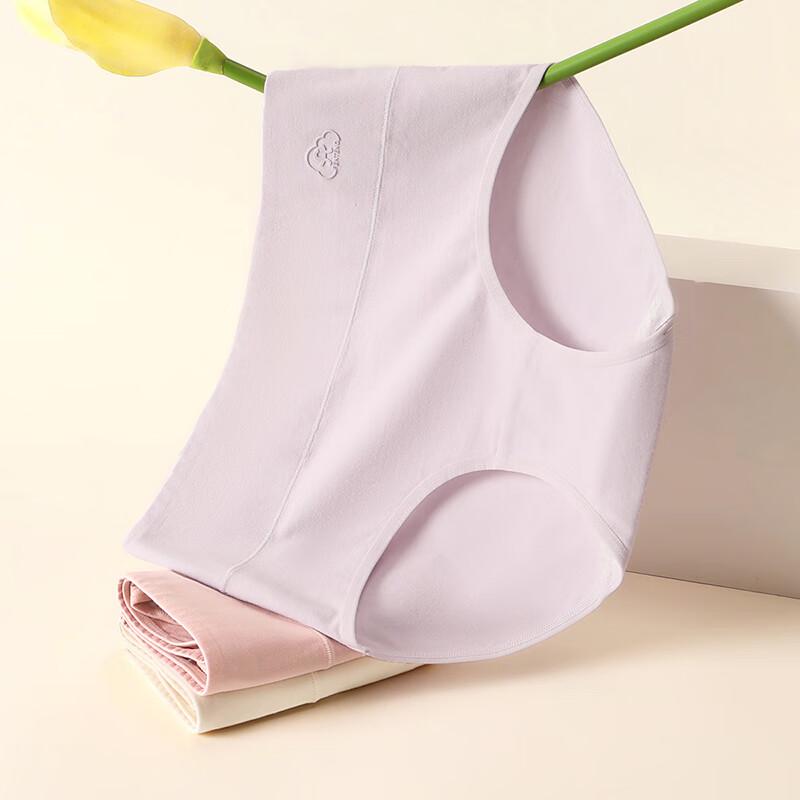 Fenteng Women's High-Waist Cotton Antibacterial Underwear 3-Pack