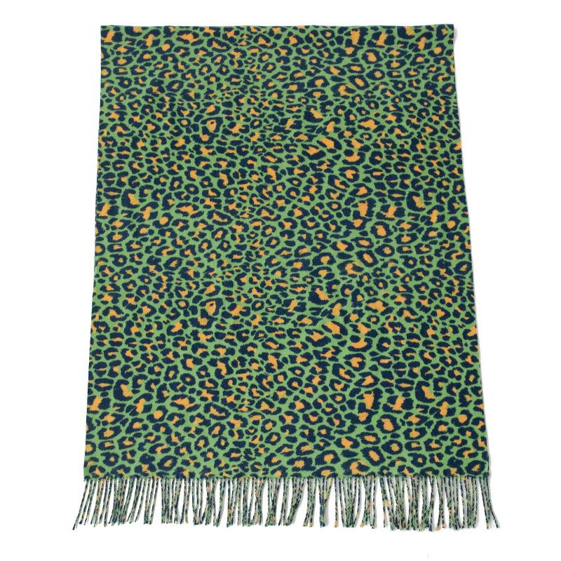 New Scarf Leopard Print Ethnic Style Cotton and Linen Feel Scarf Women's Imitation Cashmere Tassel Travel Beach Towel Shawl