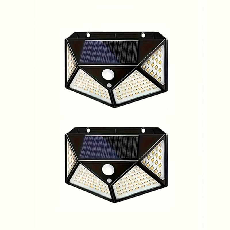 Intelligent Outdoor Solar Wall Light Induction Wall Light,100LED Floodlight,suitable for Porch,courtyard,terrace,garage,garden,energy-saving Lighting
