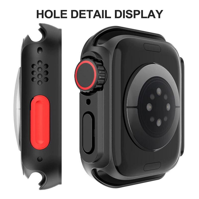 Tempered Glass Screen Protector For Apple Watch Case Series 8 7 6 5 4 3 Change To Ultra Iwatch Protective 45mm 44mm 41mm 42 40mm