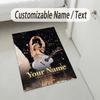 Personalized Crystal Velvet Carpet,Taylor Swift Custom Printed Name, Plush Area Rug For Home Indoor Decor