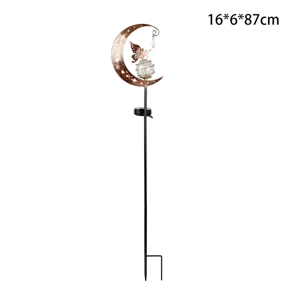 Solar Iron Decor Light Lamp Driveway Fairy Patio Powered Ip65 Fence Outdoor Lights Lawn Waterproof Dawn Led Dusk Ornaments Metal