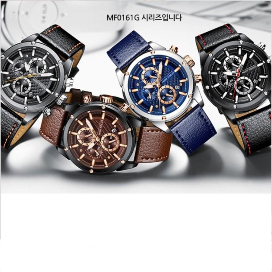 [Mini Focus] Men's Leather/Urethane Band Watch