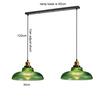 LED Vintage Glass Pendant Light Green Hanging Lamps Living Room Decor Luminaire Hall Bedroom Dining Room Chandelier Ceiling Lamp