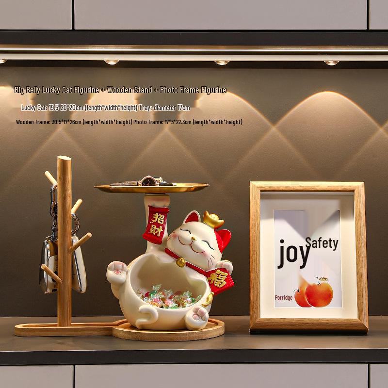 Cat Figurine - Perfect for Home Entry, Living Room, Wine Cabinet, or Shoe Cabinet Decoration; Ideal Housewarming Gift