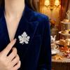 Vintage Sequin Leaf Brooch Trendy Jewelry Maple Leaf Pin  Clothing Jewelry