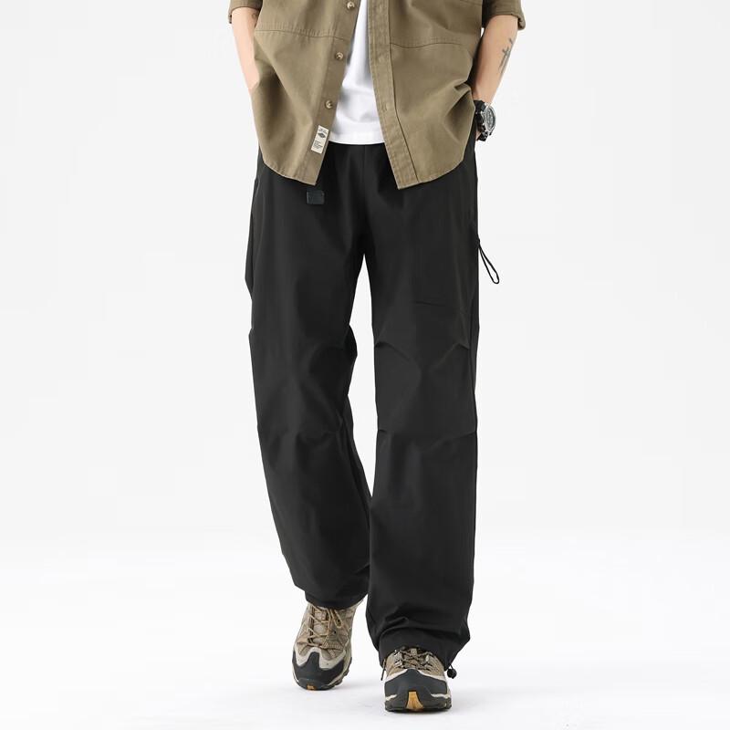 SWAMP AREA Men's American Retro Loose Straight Cargo Pants WS017
