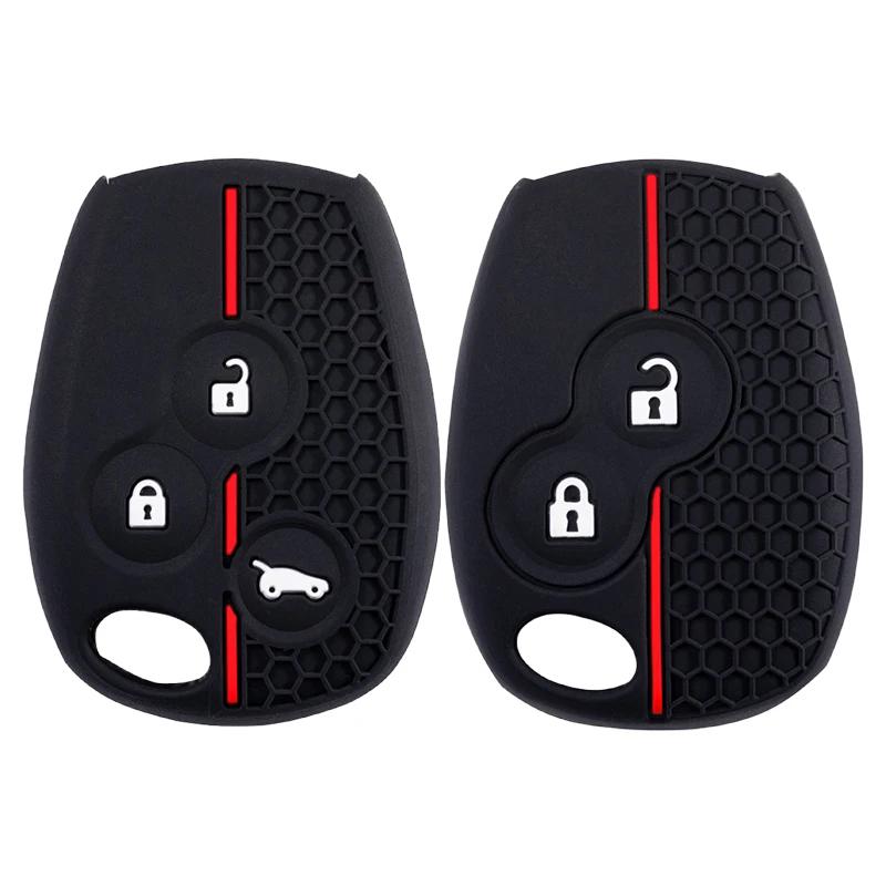 2 3 Buttons Silicone Car Key Case For Renault Trafic Clio Duster Logan Dacia Sandero For Nissan Terrano Almera