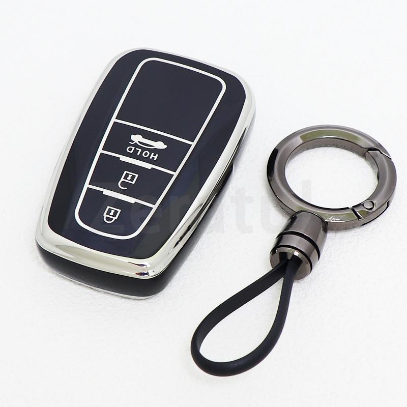 Für Toyota Highlander Chr C-Hr Prius Prado Land Cruiser Corolla Camry Rav4 TPU Auto Schlüsselhülle Keyless Abdeckung Schale Fob Zubehör
