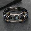 Turquoise Lace Multi-Layer Leather Stainless Steel Bracelet Men And Women Couple Bracelet