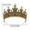 King Tiara Comfort To Wear Metal Cosplay Headpiece Medieval Crown for Anniversary Wedding Prom