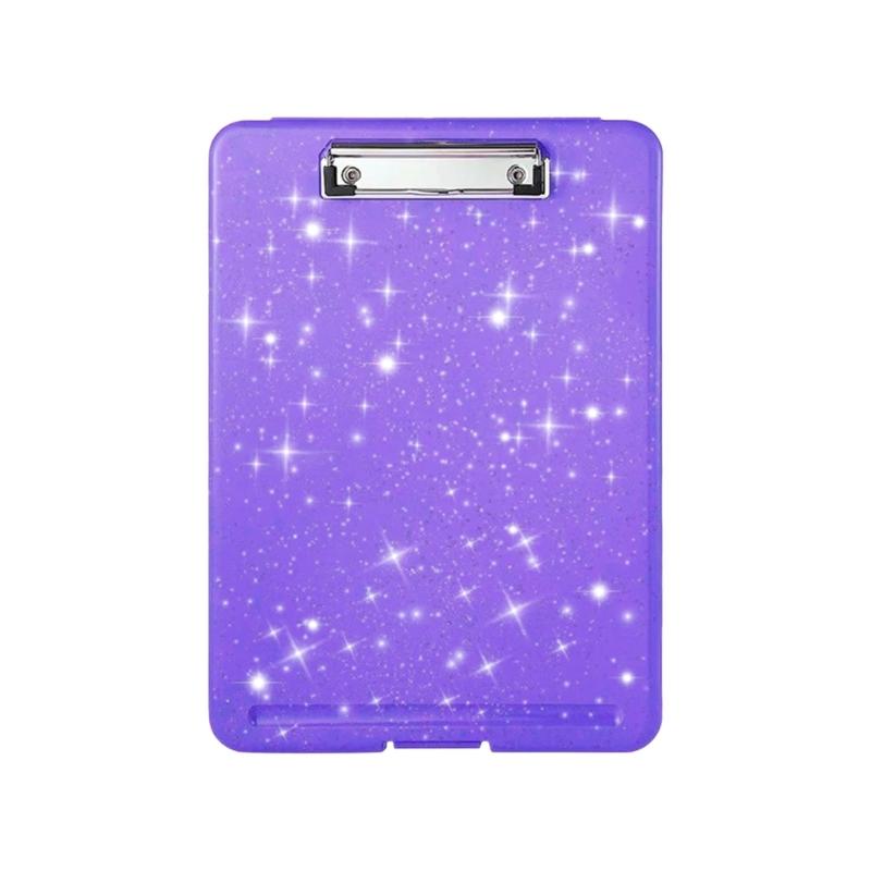 

Waterproof Transparent File Box Sleeve Lightweight A4 Wallet For Documents Notebooks Office School Use фиолетовый